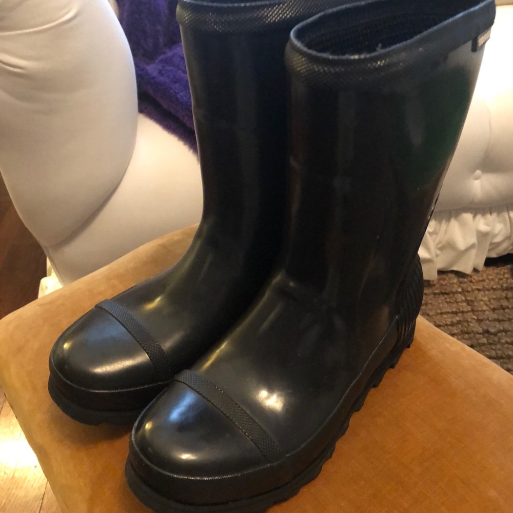 Sorel Black Rain Boots